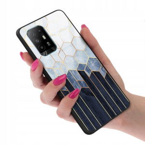 Etui Glass do OPPO A94 4G Marmurki Marble Wzory