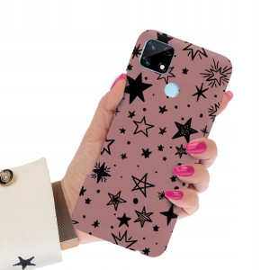Etui Matowe CIEMNY RÓŻ do REALME 7i RMX2193 Wzory