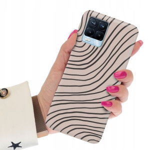 Etui Matowe CIEMNY RÓŻ do REALME 8 Case Wzory