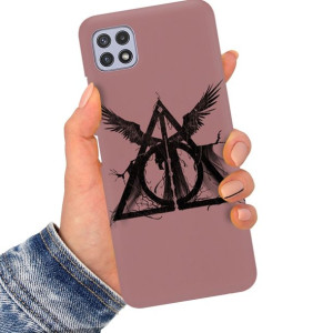Etui Matowe Ciemny Róż do SAMSUNG A22 5G Top Wzory