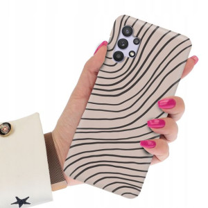 Etui Matowe CIEMNY RÓŻ do SAMSUNG A32 4G Wzory