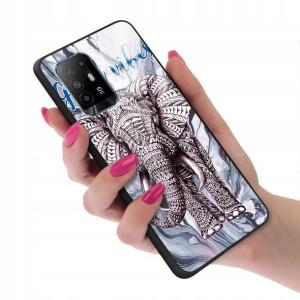Etui Glass do OPPO A94 Case BOHO Leaves Top Wzory