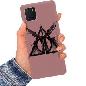 Etui Matowe Ciemny Róż do SAMSUNG A81 Modne Wzory
