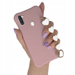 Etui Matowe CIEMNY RÓŻ do SAMSUNG M11 Case Serce