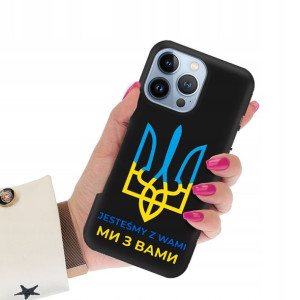 Etui Matowe Czarne do IPHONE 13 PRO Wolna Ukraina