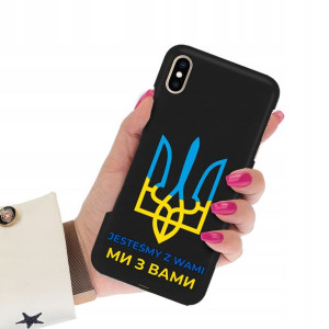 Etui Matowe Czarne do IPHONE XS MAX Wolna Ukraina