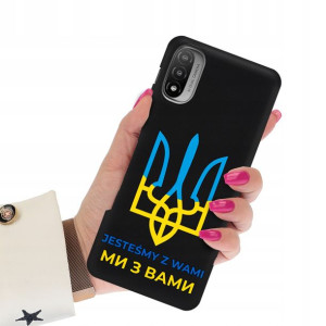 Etui Matowe Czarne do MOTOROLA E20 Wolna Ukraina
