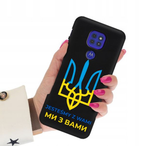 Etui Matowe Czarne do MOTOROLA G9 Wolna Ukraina