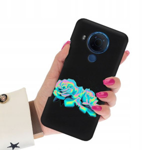 Etui Matowe Czarne do NOKIA 5.4 Art Sztuka Wzory