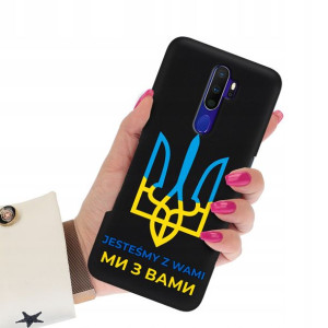 Etui Matowe Czarne do OPPO A11 Wolna Ukraina War