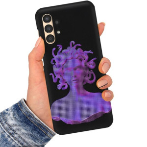 Etui Matowe Czarne do SAMSUNG A13 4G Sztuka Wzory