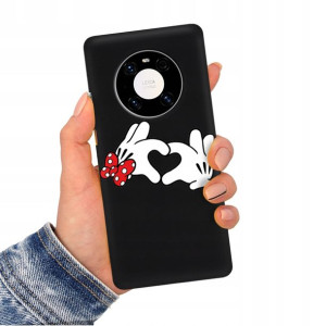 Etui Matowe CZARNY do HUAWEI MATE 40 Obudowa Wzory