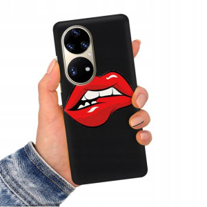 Etui Matowe CZARNY do HUAWEI P50 PRO Obudowa Wzory