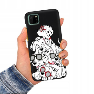 Etui Matowe CZARNY do HUAWEI Y5P Obudowa TOP Wzory