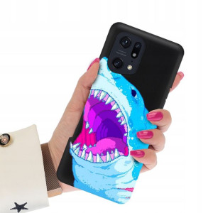 Etui Matowe Czarny do OPPO FIND X5 PRO Art Wzory