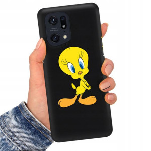 Etui Matowe Czarny do OPPO FIND X5 PRO Bajki Wzory