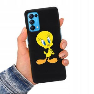 Etui Matowe CZARNY do OPPO RENO 5 5G Obudowa Wzory