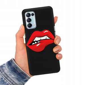 Etui Matowe CZARNY do OPPO RENO 5 PRO 5G TOP Wzory
