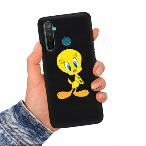 Etui Matowe CZARNY do REALME 6i Obudowa Case Wzory