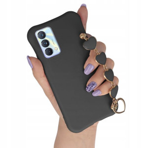 Etui Matowe CZARNY do REALME GT MASTER 5G Serce