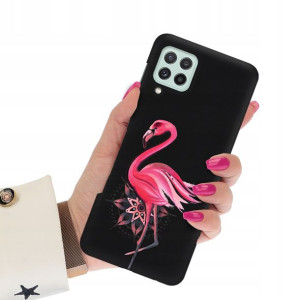 Etui Matowe CZARNY do SAMSUNG A22 4G Wiosna Wzory