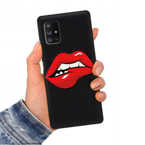 Etui Matowe CZARNY do SAMSUNG A71 5G Obudowa Wzory