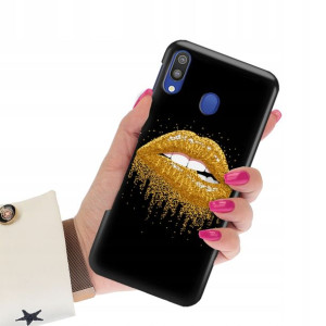 Etui Matowe CZARNY do SAMSUNG M10 Wiosenne Wzory