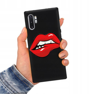 Etui Matowe CZARNY do SAMSUNG NOTE 10 PLUS Wzory
