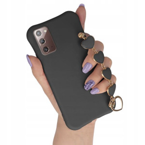 Etui Matowe CZARNY do SAMSUNG NOTE 20 Case Serce
