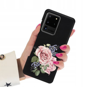 Etui Matowe CZARNY do SAMSUNG S20 ULTRA Top Wzory