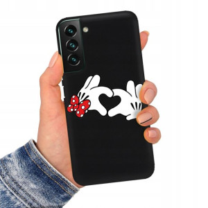 Etui Matowe CZARNY do SAMSUNG S22 PLUS Case Wzory