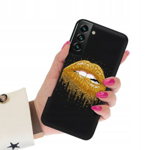 Etui Matowe CZARNY do SAMSUNG S22 PLUS Top Wzory