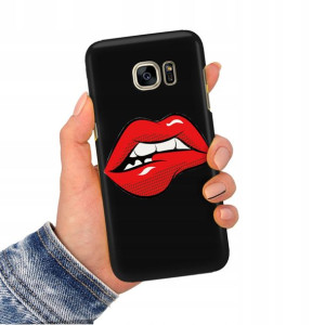 Etui Matowe CZARNY do SAMSUNG S7 EDGE Case Wzory