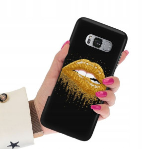 Etui Matowe CZARNY do SAMSUNG S8 PLUS Wiosna Wzory