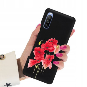 Etui Matowe CZARNY do SONY XPERIA 10 III Top Wzory