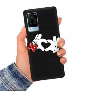 Etui Matowe CZARNY do VIVO X60 PRO V2047A Wzory