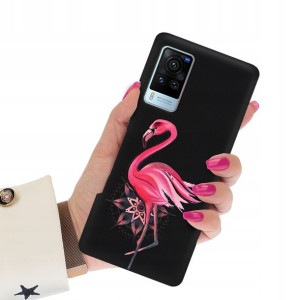 Etui Matowe CZARNY do VIVO X60 PRO Wiosenne Wzory