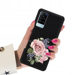 Etui Matowe CZARNY do VIVO X60 Wiosenne Top Wzory