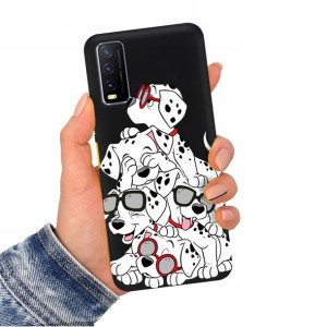 Etui Matowe CZARNY do VIVO Y11s Obudowa Case Wzory