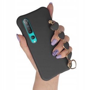 Etui Matowe CZARNY do XIAOMI Mi 10 PRO Case Serce