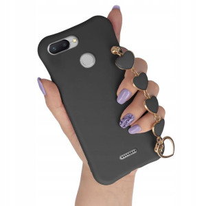 Etui Matowe CZARNY do XIAOMI REDMI 6 Case Serce
