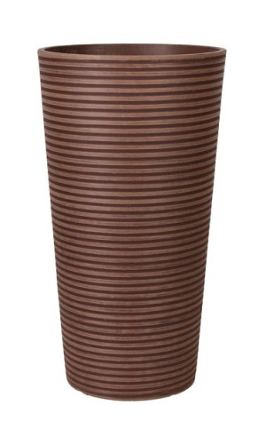 Wysoka Brązowa Donica Z Kompozytu 25x25x46 Cm