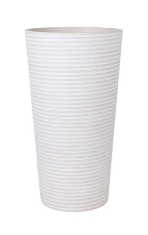 Wysoka Biała Donica Z Kompozytu 25x25x46 Cm