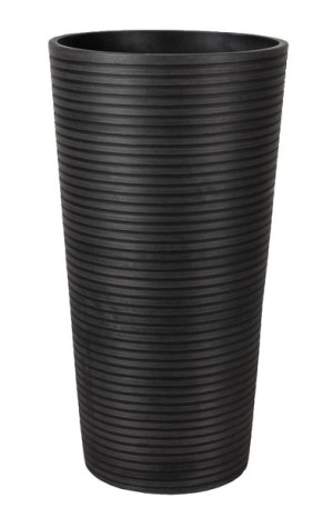 Wysoka Czarna Donica Z Kompozytu 25x25x46 Cm