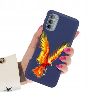 Etui Matowe Granat do MOTOROLA G31 4G Wiosna Wzory