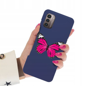 Etui Matowe Granat do NOKIA G21 4G Wiosenne Wzory
