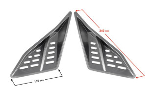 Obudowa - trójkąty przednie-wloty grafit Falcon 50 Falcon 125 2 (komplet)