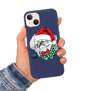 Etui Matowe GRANATOWY do IPHONE 13 Case TOP Wzory