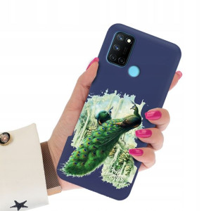 Etui Matowe GRANATOWY do REALME C17 Wiosenne Wzory