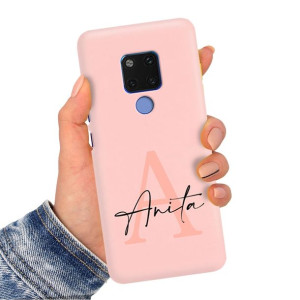 Etui Matowe Różowe do HUAWEI MATE 20 Imiona Wzory